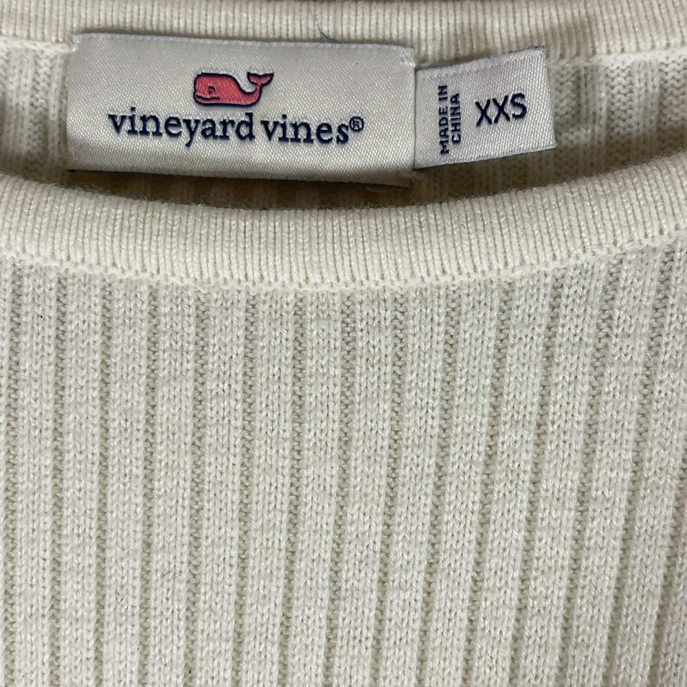 Vineyard Vines | Ribbed Ruffle Sweater Size XXS - Picture 3 of 6